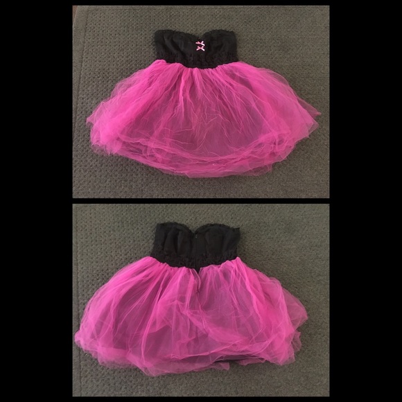 Black and Hot Pink Tutu Dress by Pinky Pinups - Picture 3 of 4