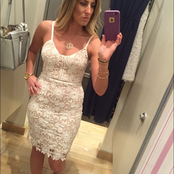 Beautiful white lace crochet dress