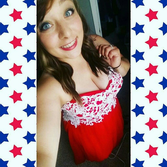 Beautiful red lace ball gown