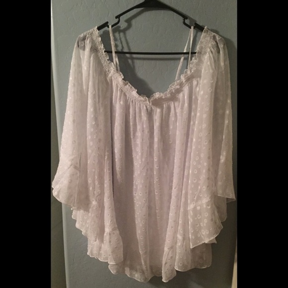 + Sized! Lane Bryant. Flowing white top