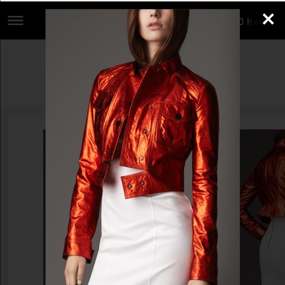 Burberry Prorsum cropped metallic leather jacket - Picture 2 of 7