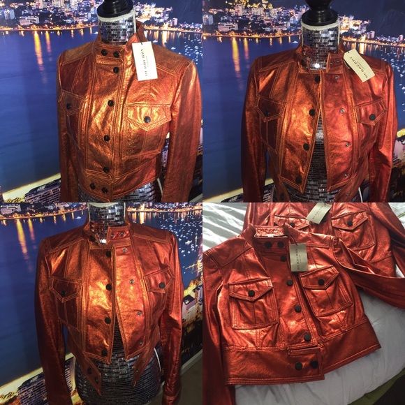 Burberry Prorsum cropped metallic leather jacket - Picture 4 of 7