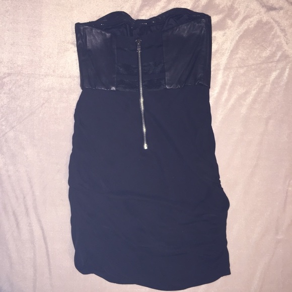 SOLD! Alice + Olivia Roxanne Bustier Leather Dress - Picture 3 of 4