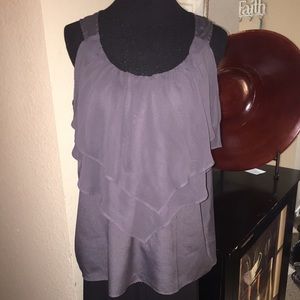 Gray Stylish Sleeveless Top