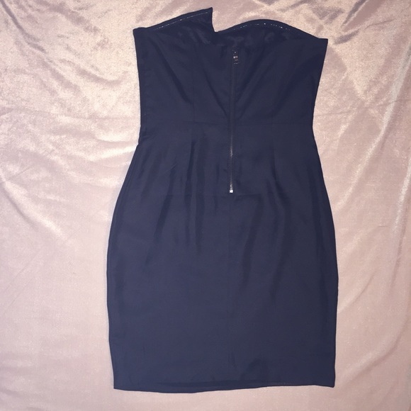 Alice + Olivia Leather & Silk Cocktail Dress - Picture 2 of 3