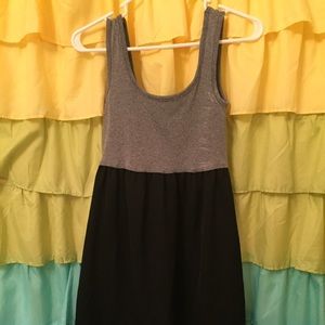 Stretchy gray and black dress