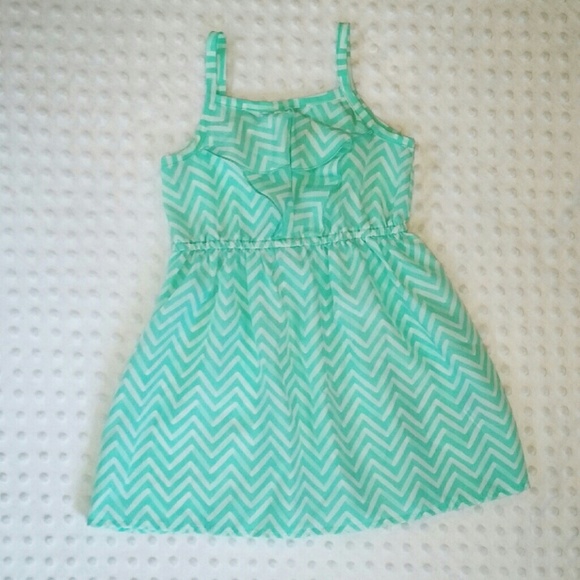 Mint green chevron sundress