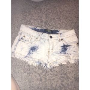 Acid Wash Jean Shorts