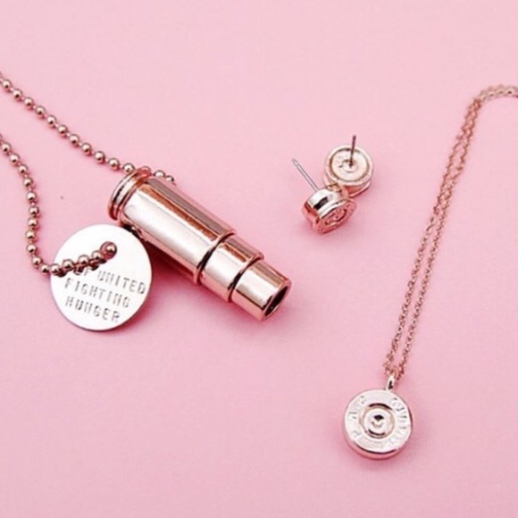 Ali Rose Gold Bullet top earrings *stud* - Picture 4 of 5