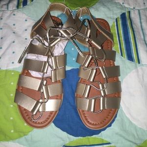 Metallic Gladiator Sandals