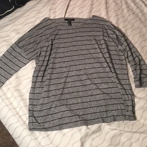 Striped gray long sleeve shirt