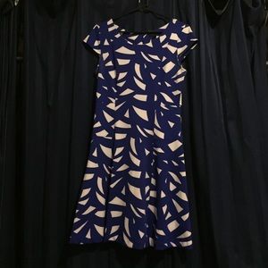 Blue and white dress