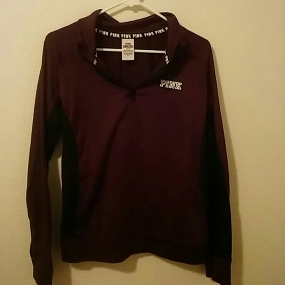 Victoria's Secret pink half-zip pullover
