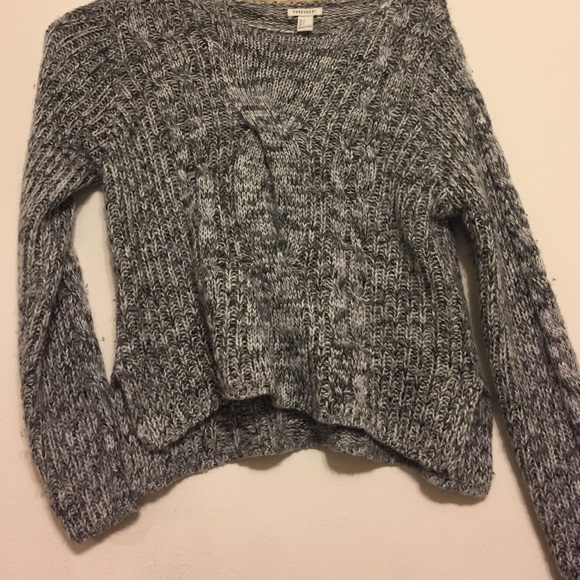 SALT AND PEPPER KNIT SWEATER