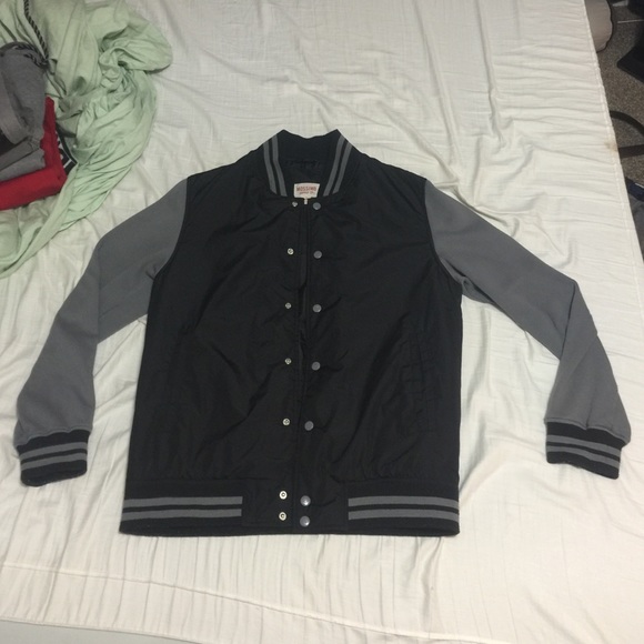 Mossimo black and grey varsity jacket