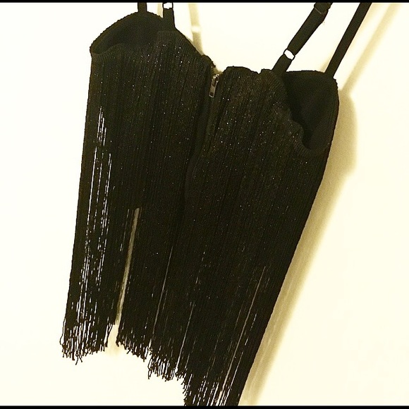 ✨Sexy Black Metallic Tube Top✨