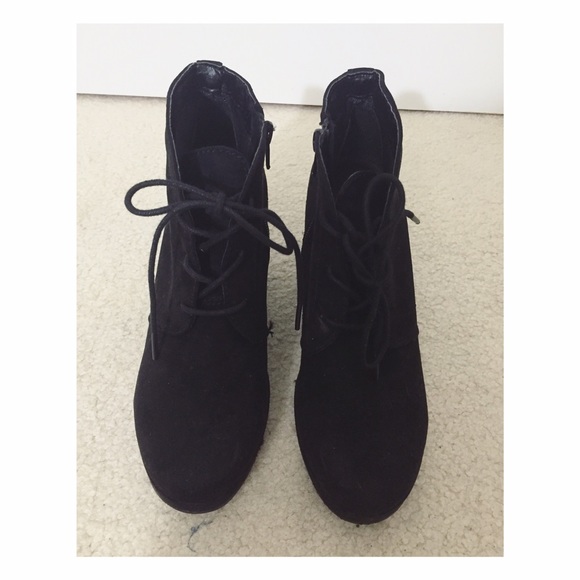 black suede booties