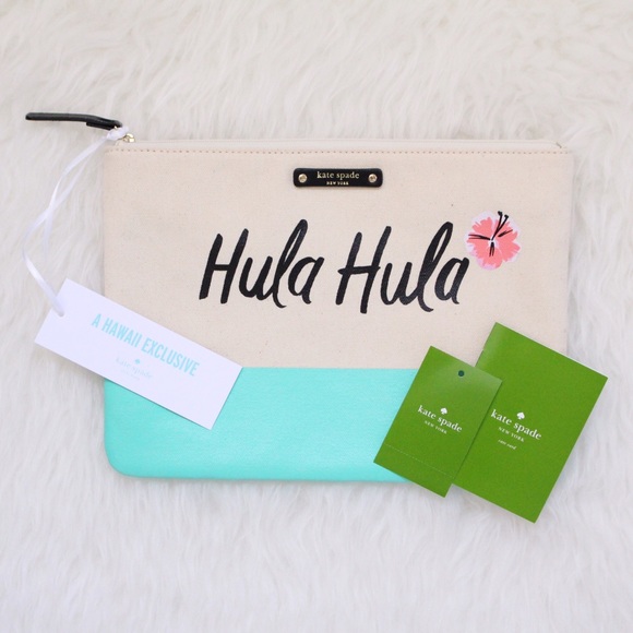 Kate Spade Canvas Zip Clutch 🌺Hawaii Exclusive🌺