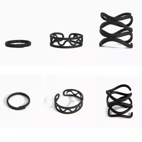 Wholesale price 2 sets of 3 trendy,  layer rings - Picture 3 of 4