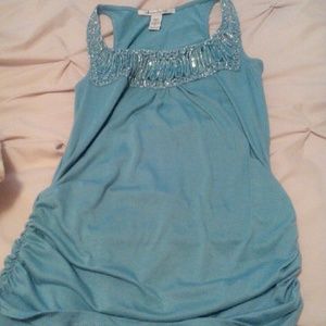 American Rag glitter blue tank top