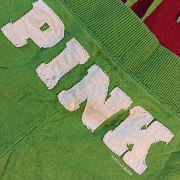 Victoria's Secret Pink green boyfriend sweats