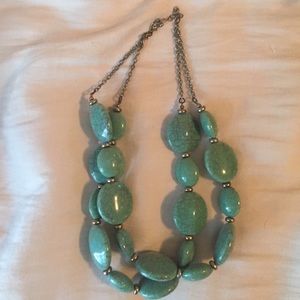 Turquoise and silver necklace
