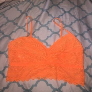 Bright orange lace bralette!