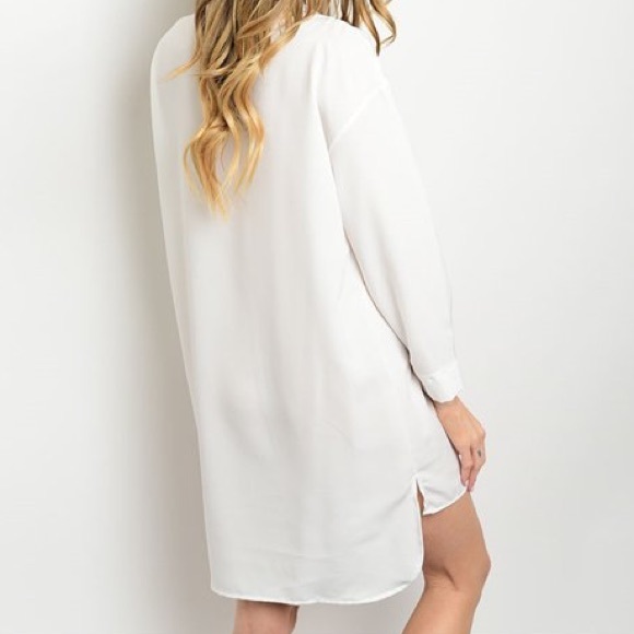 ❗️CLEARANCE❗️Simply Chic Hi low White Dress - Picture 2 of 3