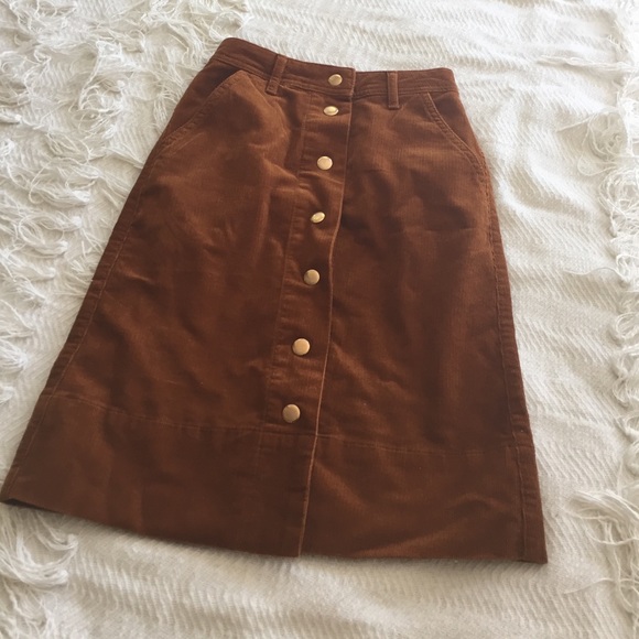 Topshop Petite Corduroy Skirt