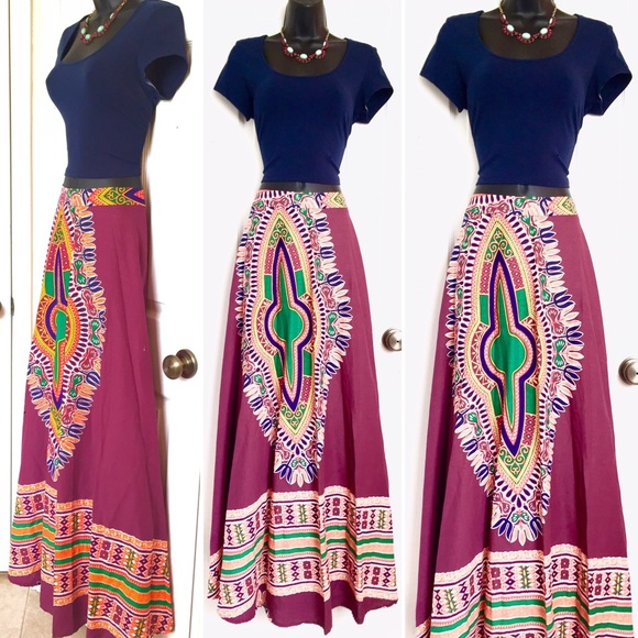 Dresses & Skirts - 📍SOLD📍Dashiki Wrap Maxi Skirt