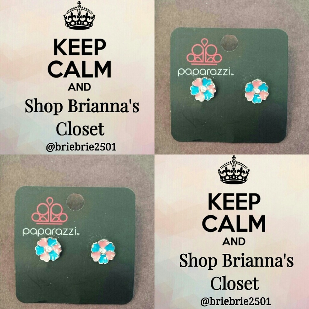 Blue and Pink Earrings