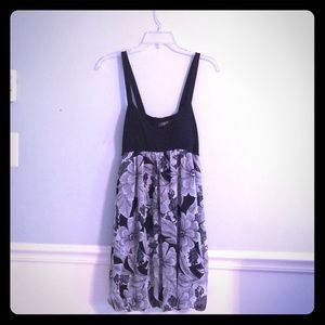 F21 Black & White Floral Dress