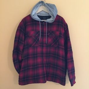Plaid hooded jacket