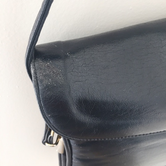 Vintage Handmade 50s Genuine Leather Handbag - Picture 4 of 4