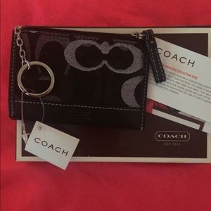Coach Madison Lurex mini skinny coin purse