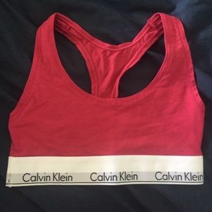 Red/pink Calvin Klein sports bra