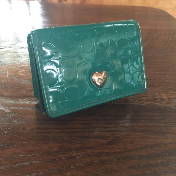 Coach patent leather small wallet