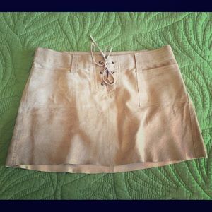 Vintage Abercrombie Suede/buckskin Mini skirt