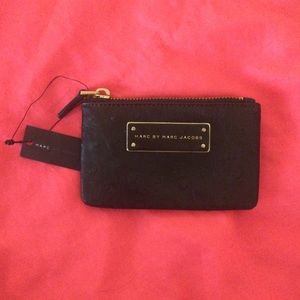 Marc by Marc Jacobs blk leather embossed coinpurse