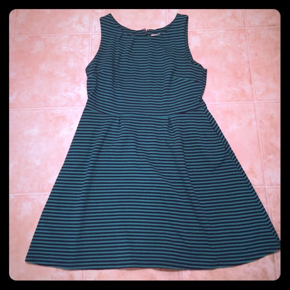 Merona Dresses & Skirts - Blue and Green Striped Dress!