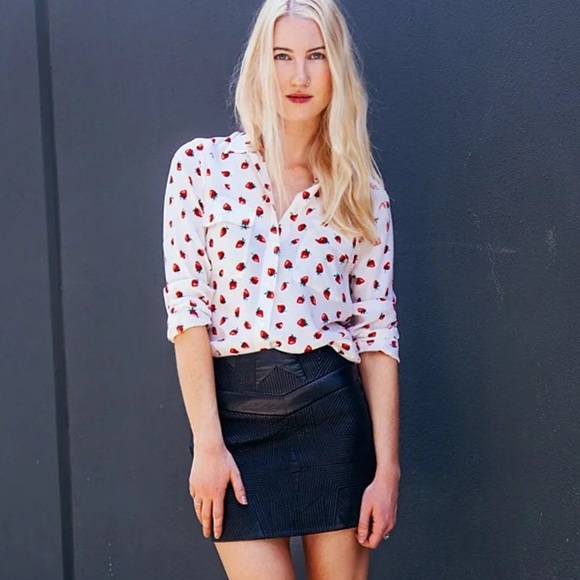 Strawberries Silk Shirt