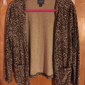 CHAPS Cheetah Cardigan