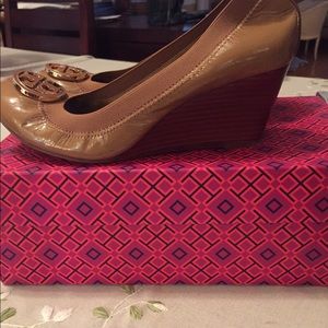 New Tory Burch Wedges. Tan Color. Size 8.