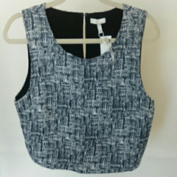 Tweed Design Crop Top