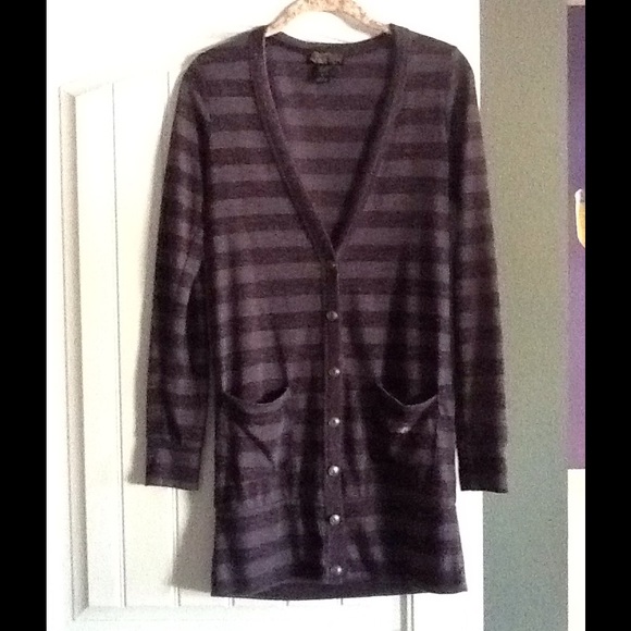 Long purple cardigan