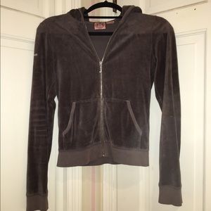 Juicy couture size medium velour zip up hoodie