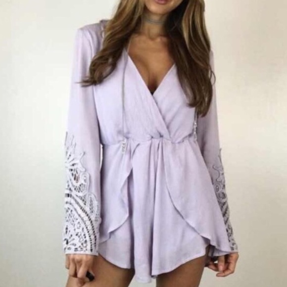 Lavender Crotchet Romper