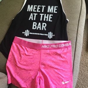 Nike shorts & work out tank