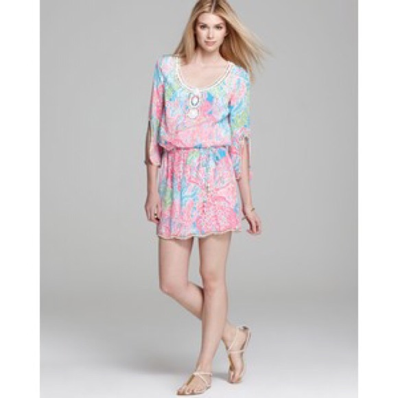 EUC Lilly Pulitzer Delisa Dress in Lets Cha Cha - Picture 1 of 4