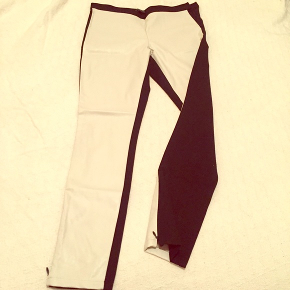Two-tone Faux Leather leggings